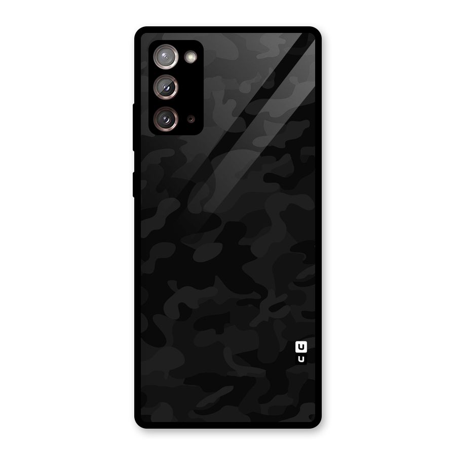 Black Camouflage Glass Back Case for Galaxy Note 20