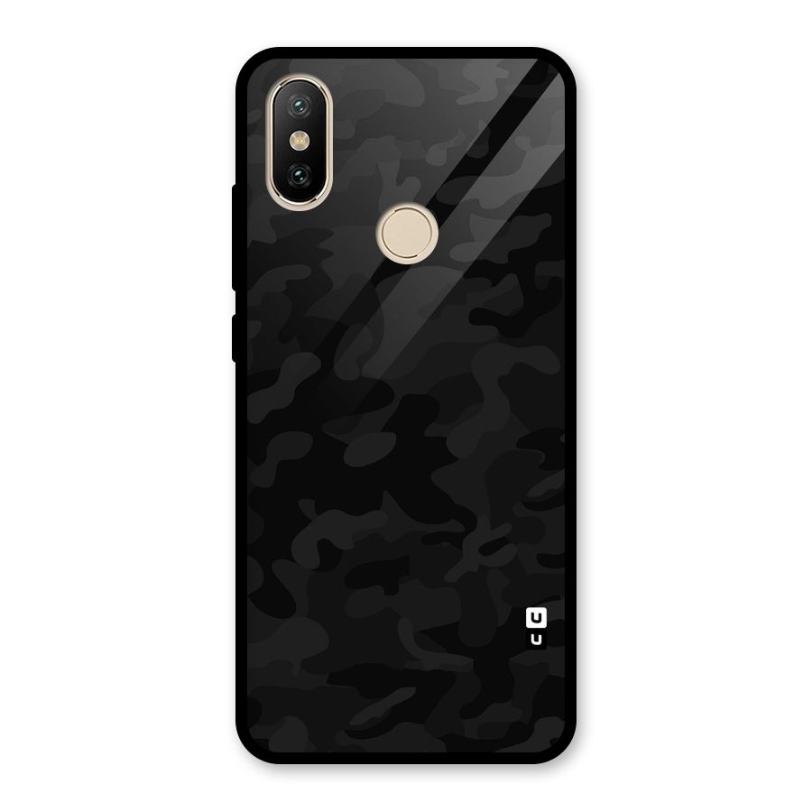 Black Camouflage Glass Back Case for Redmi A2