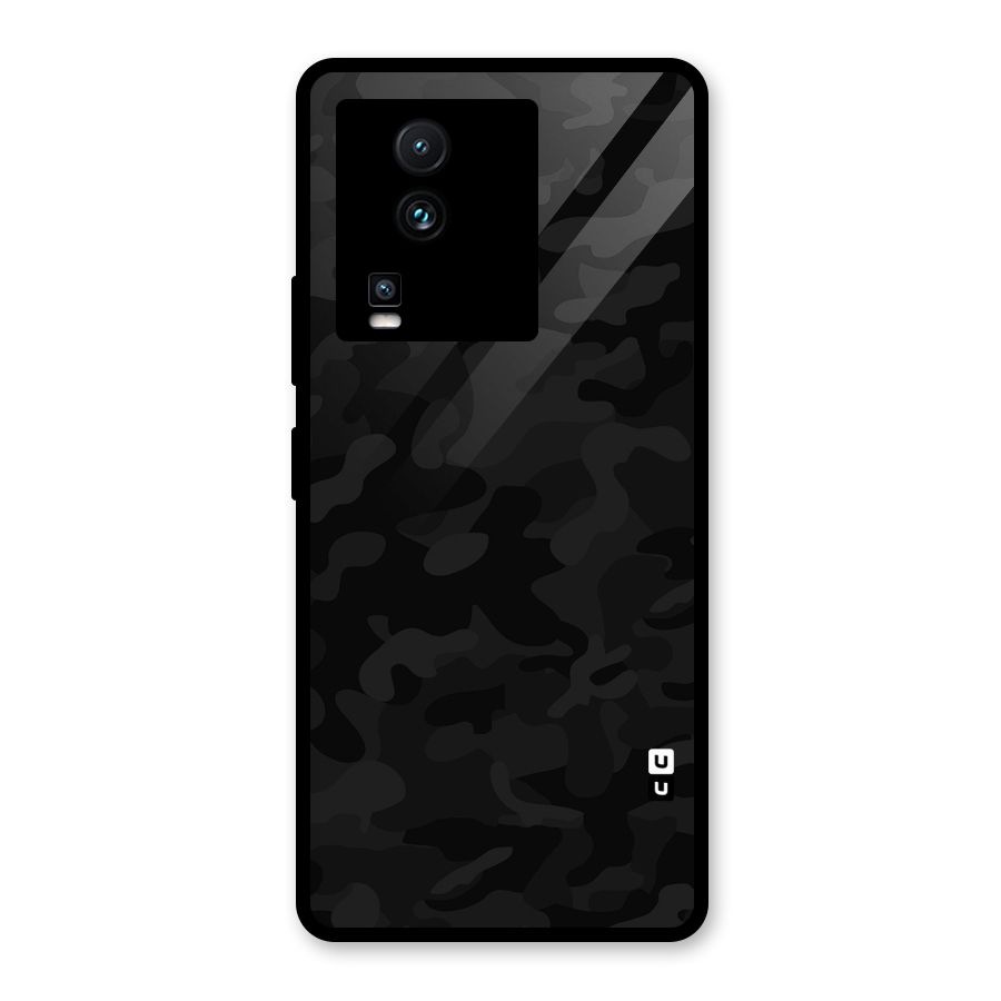 Black Camouflage Glass Back Case for Vivo iQOO Neo 7