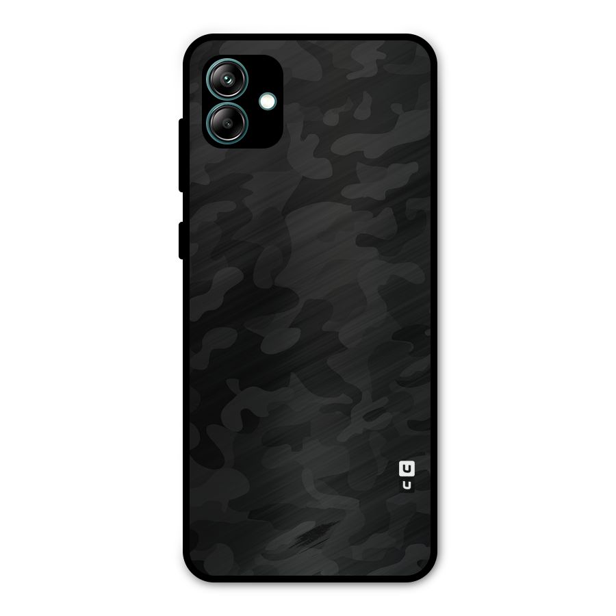 Black Camouflage Metal Back Case for Galaxy A04