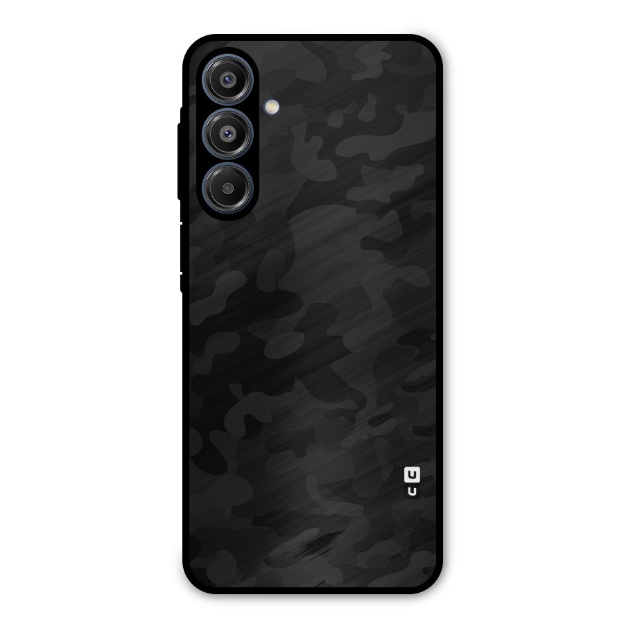 Black Camouflage Metal Back Case for Galaxy A16 5G