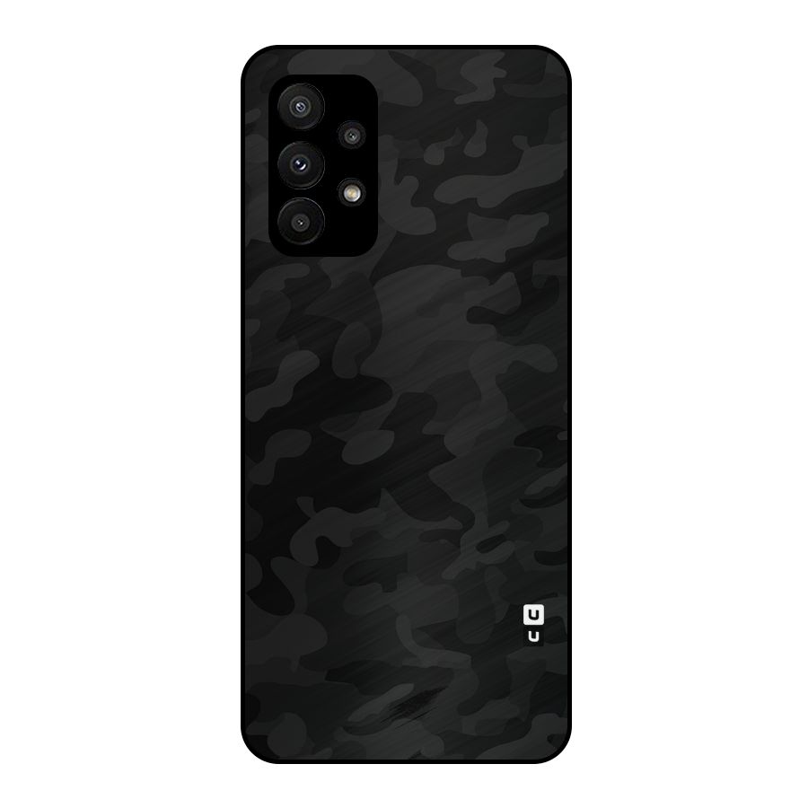 Black Camouflage Metal Back Case for Galaxy A23