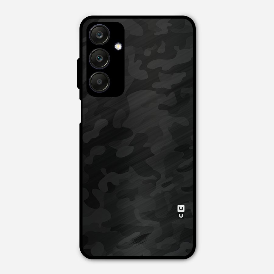 Black Camouflage Metal Back Case for Galaxy A25 5G