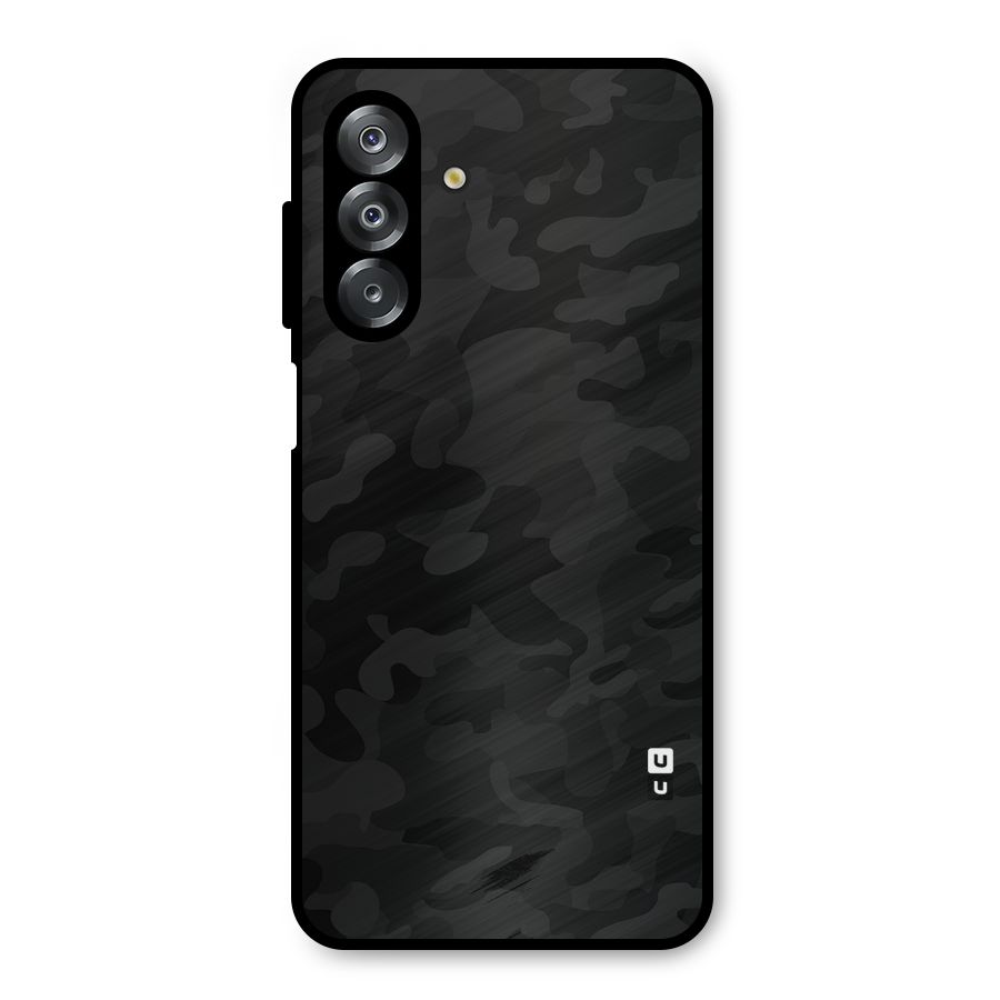 Black Camouflage Metal Back Case for Galaxy A26