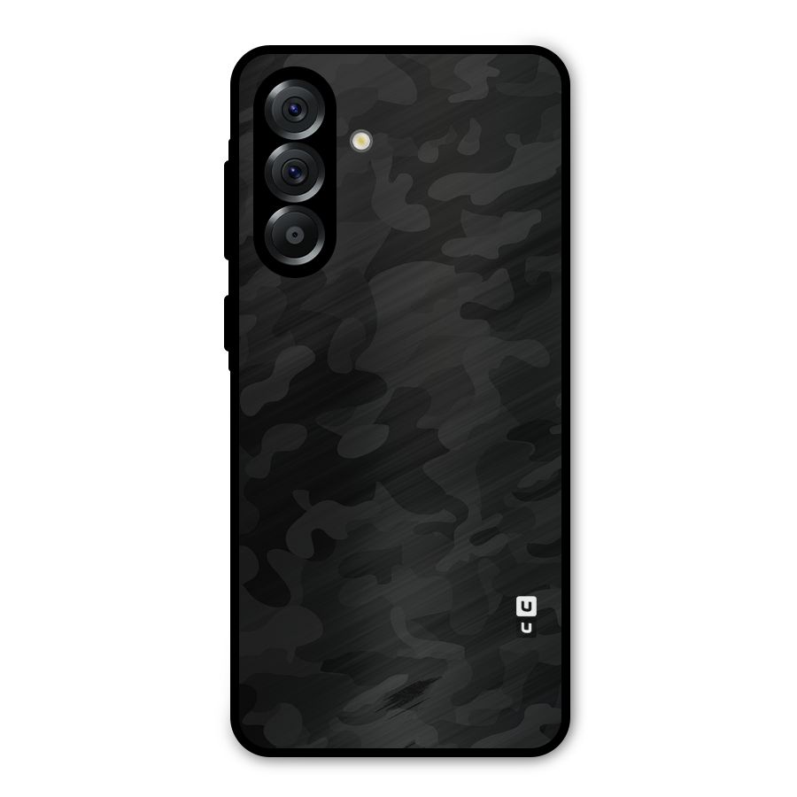 Black Camouflage Metal Back Case for Galaxy A36