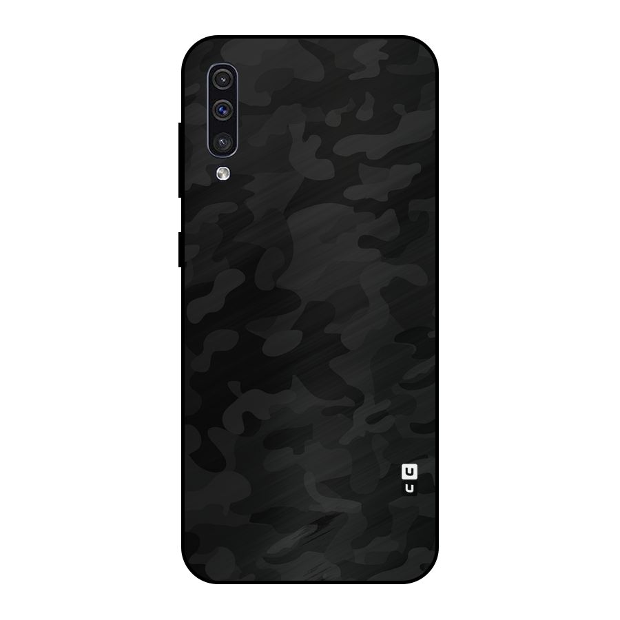 Black Camouflage Metal Back Case for Galaxy A50s