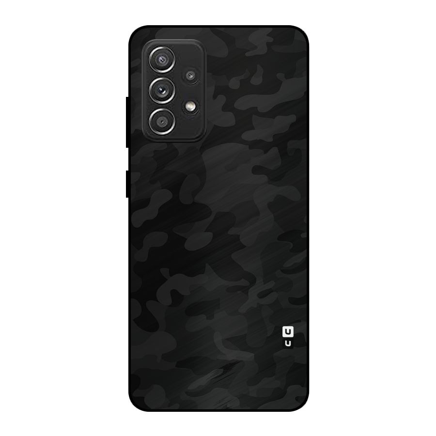 Black Camouflage Metal Back Case for Galaxy A52s 5G