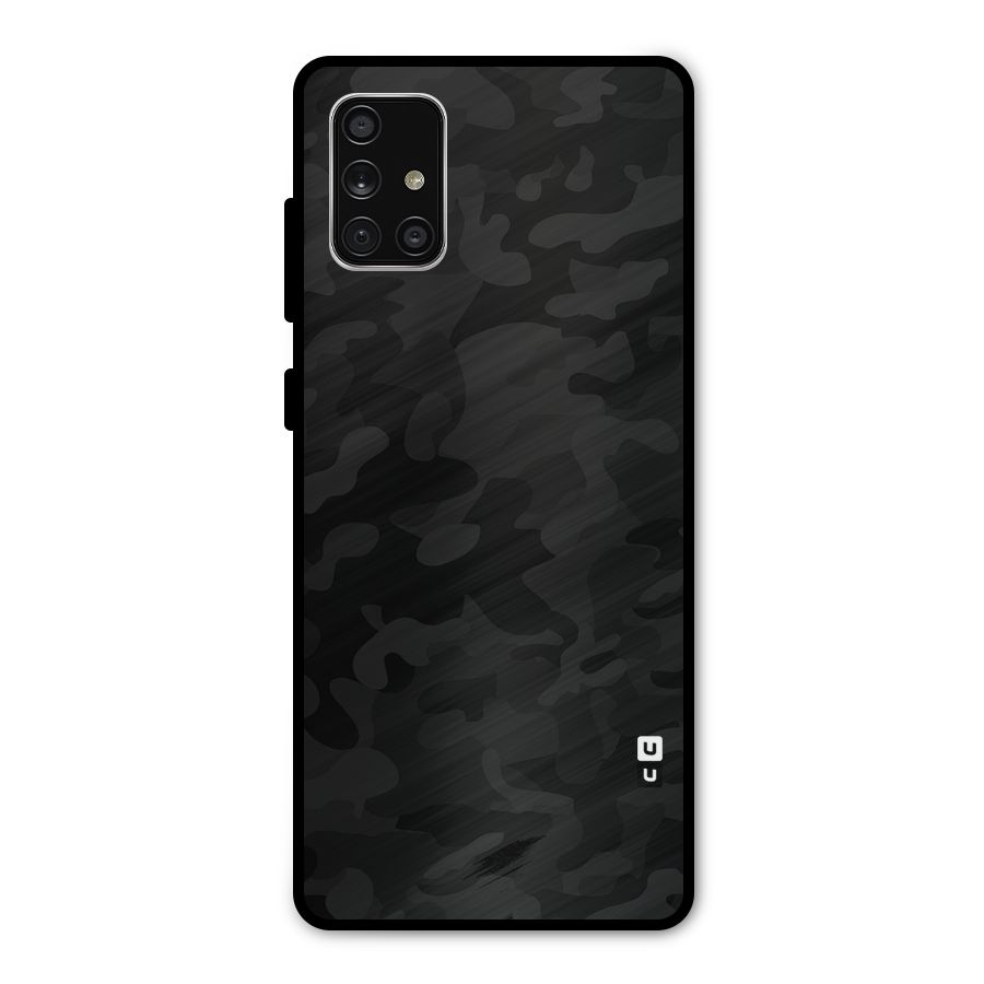 Black Camouflage Metal Back Case for Galaxy A71
