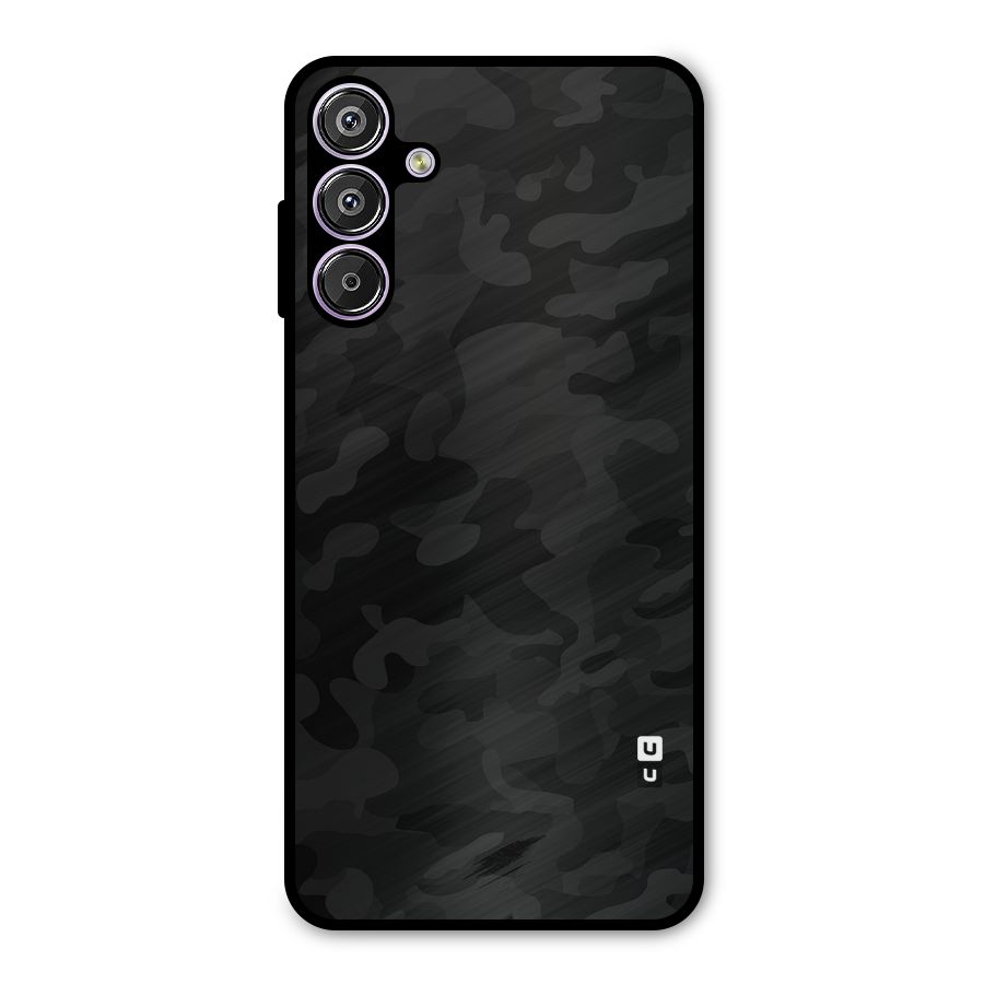 Black Camouflage Metal Back Case for Galaxy F15