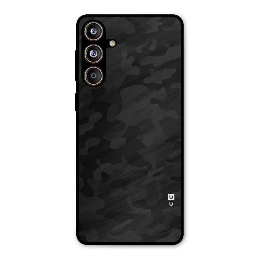 Black Camouflage Metal Back Case for Galaxy F55