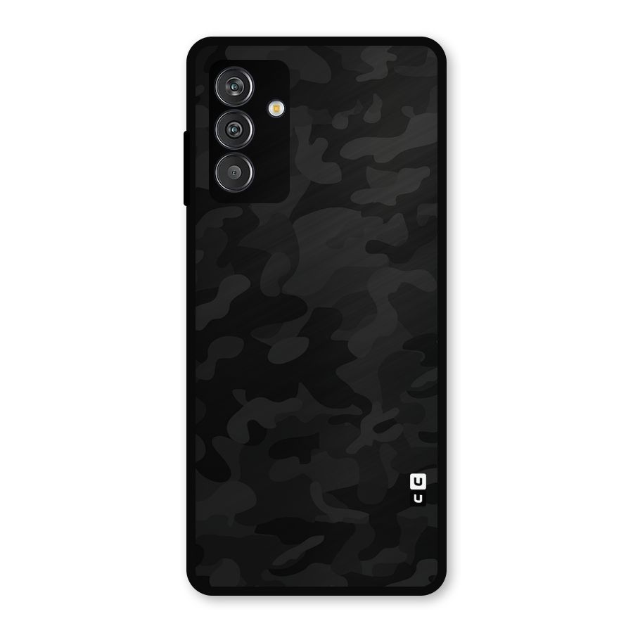 Black Camouflage Metal Back Case for Galaxy M13
