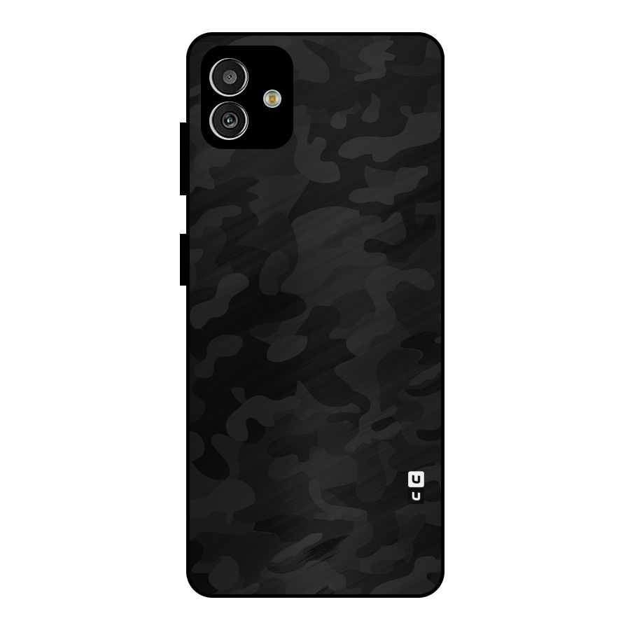 Black Camouflage Metal Back Case for Galaxy M13 5G