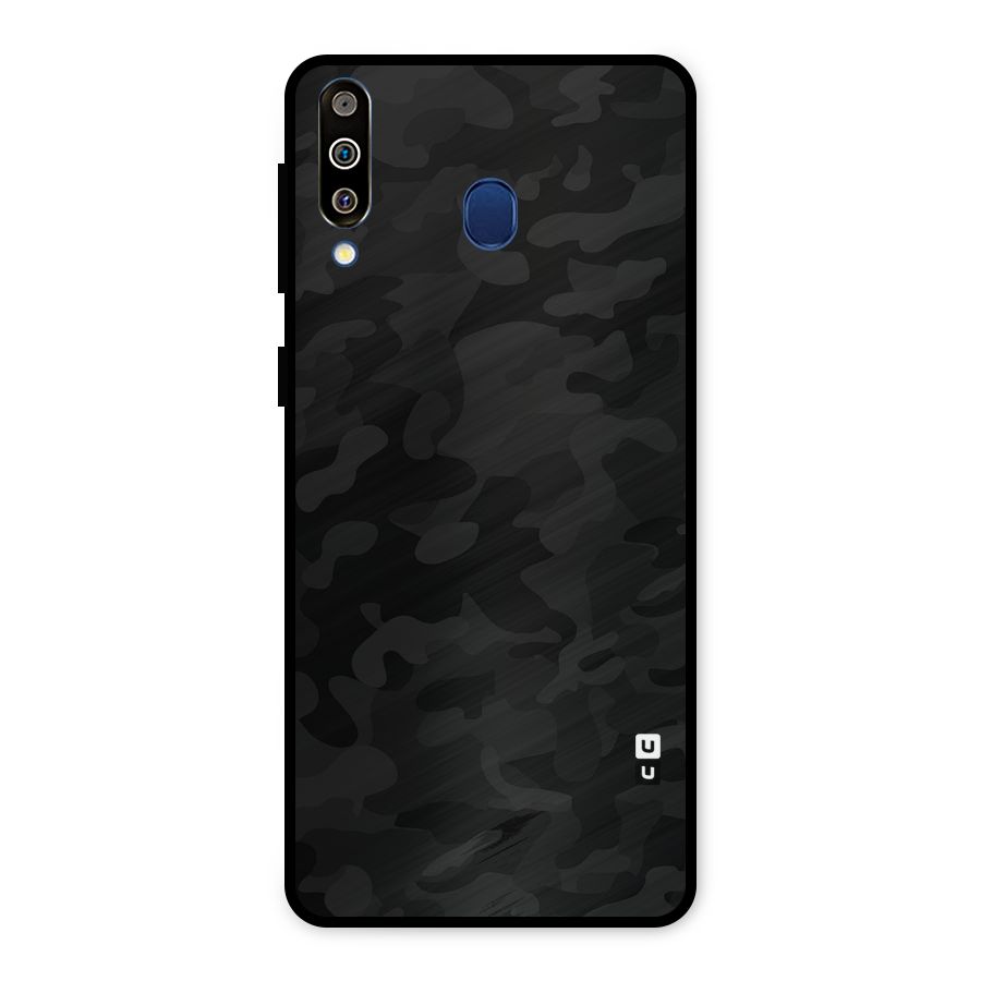 Black Camouflage Metal Back Case for Galaxy M30