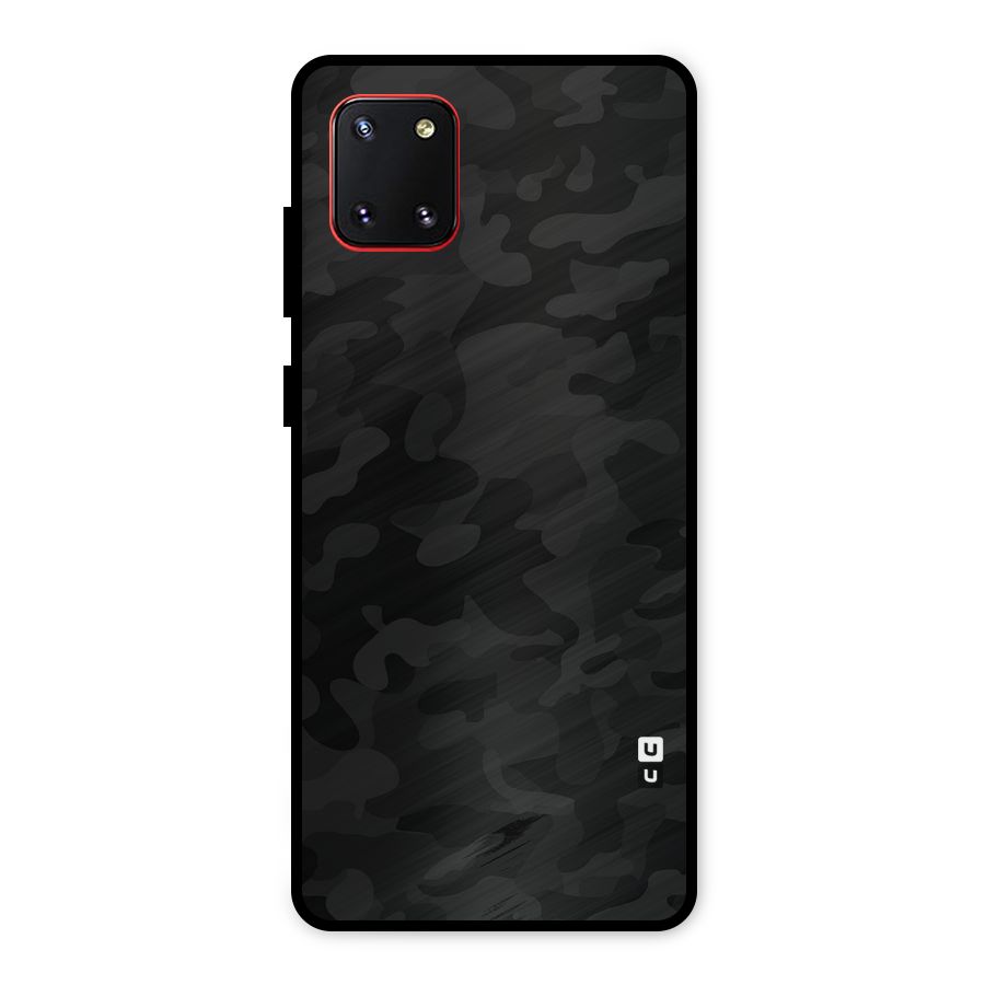 Black Camouflage Metal Back Case for Galaxy Note 10 Lite