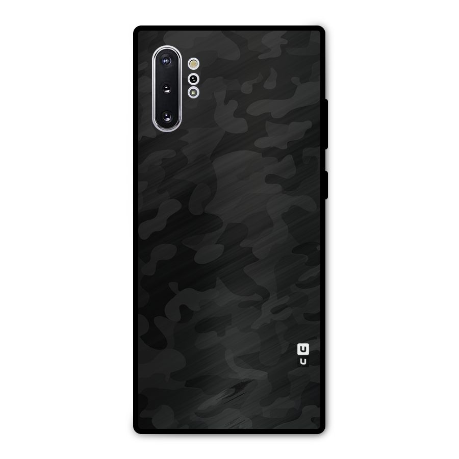 Black Camouflage Metal Back Case for Galaxy Note 10 Plus