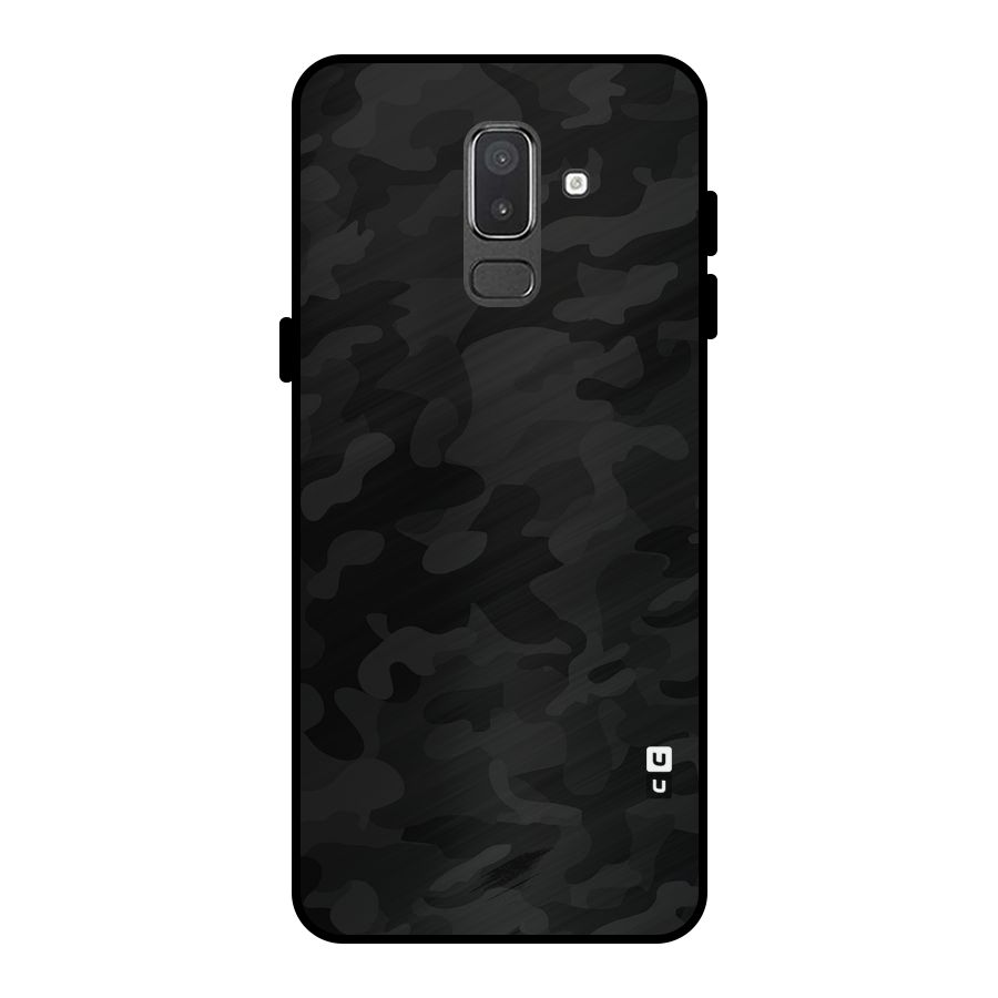Black Camouflage Metal Back Case for Galaxy On8 (2018)