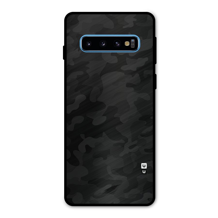 Black Camouflage Metal Back Case for Galaxy S10