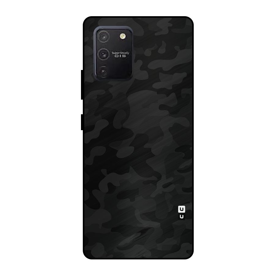 Black Camouflage Metal Back Case for Galaxy S10 Lite