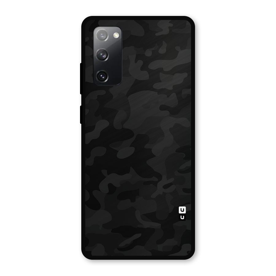 Black Camouflage Metal Back Case for Galaxy S20 FE 5G