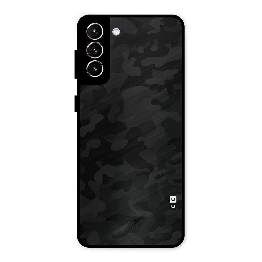 Black Camouflage Metal Back Case for Galaxy S21 Plus