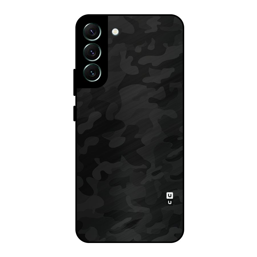 Black Camouflage Metal Back Case for Galaxy S22 Plus 5G