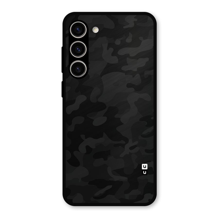 Black Camouflage Metal Back Case for Galaxy S23 Plus
