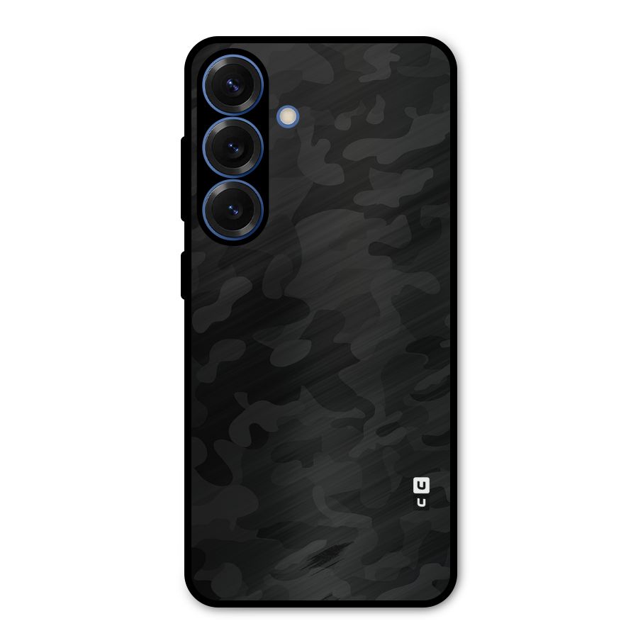 Black Camouflage Metal Back Case for Galaxy S25
