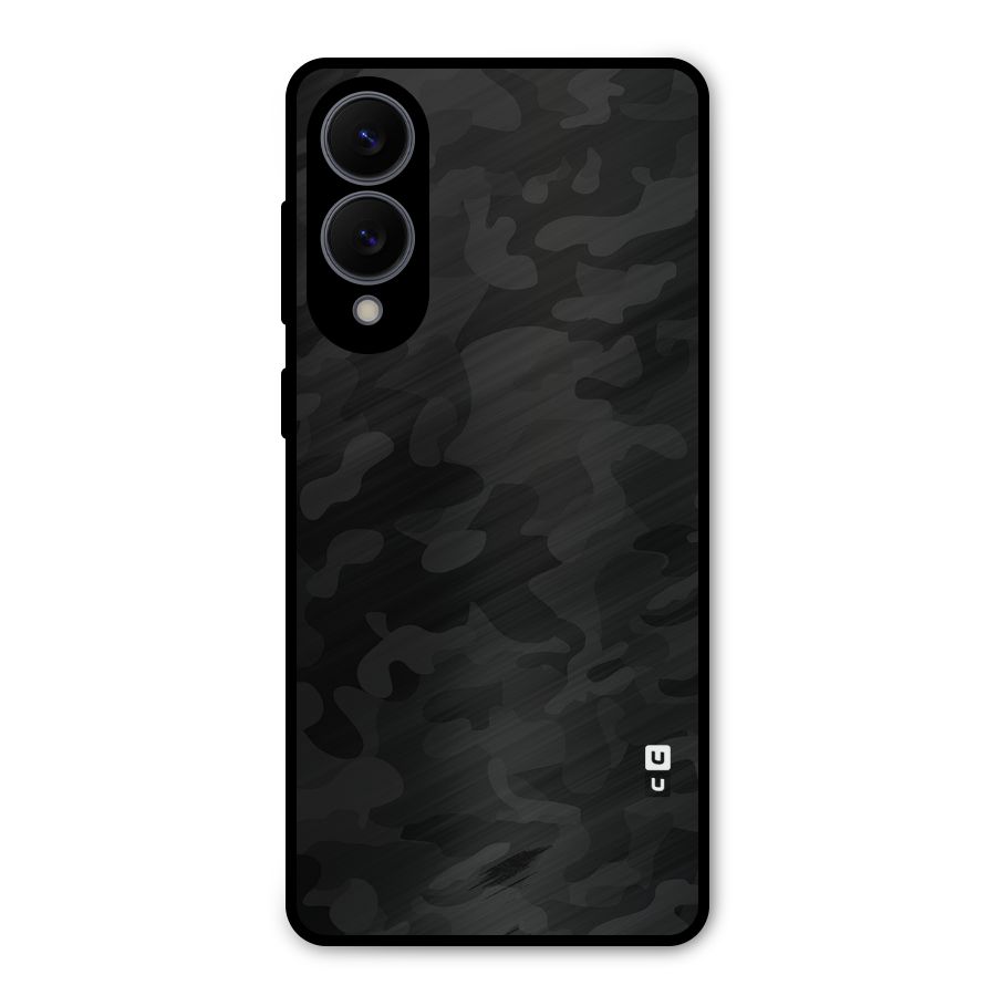 Black Camouflage Metal Back Case for Galaxy S25 Edge