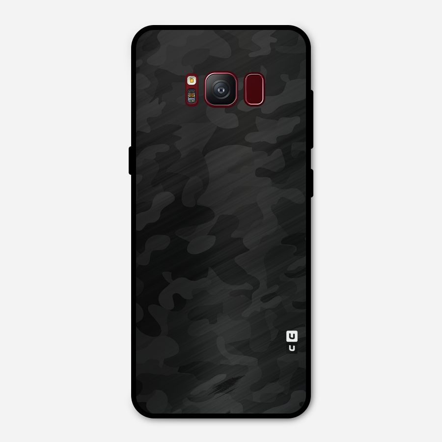 Black Camouflage Metal Back Case for Galaxy S8