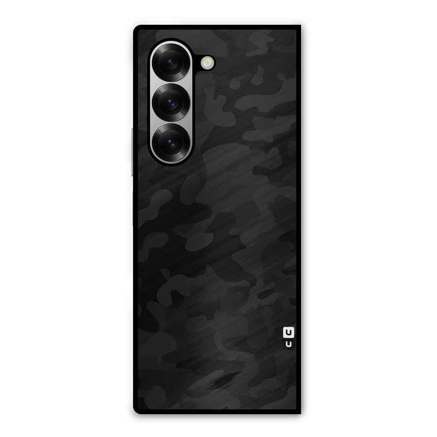 Black Camouflage Metal Back Case for Galaxy Z Fold6