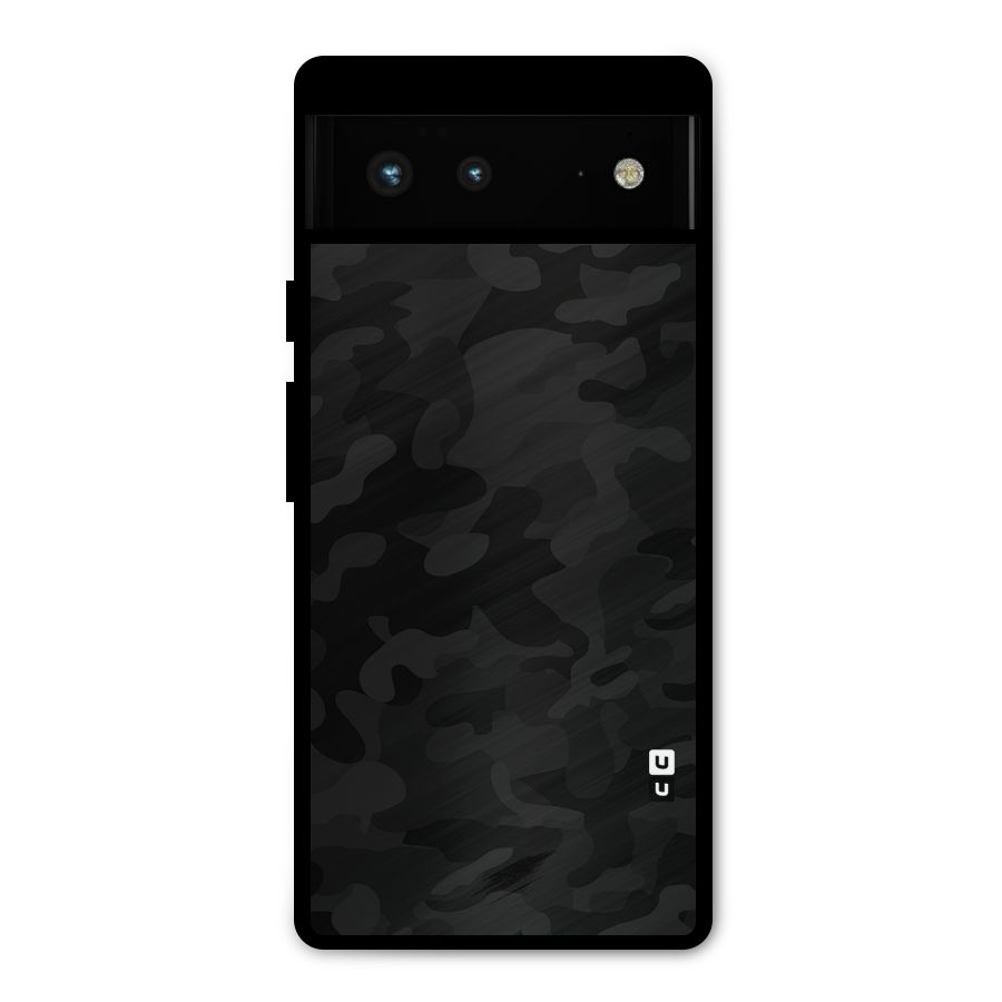 Black Camouflage Metal Back Case for Google Pixel 6