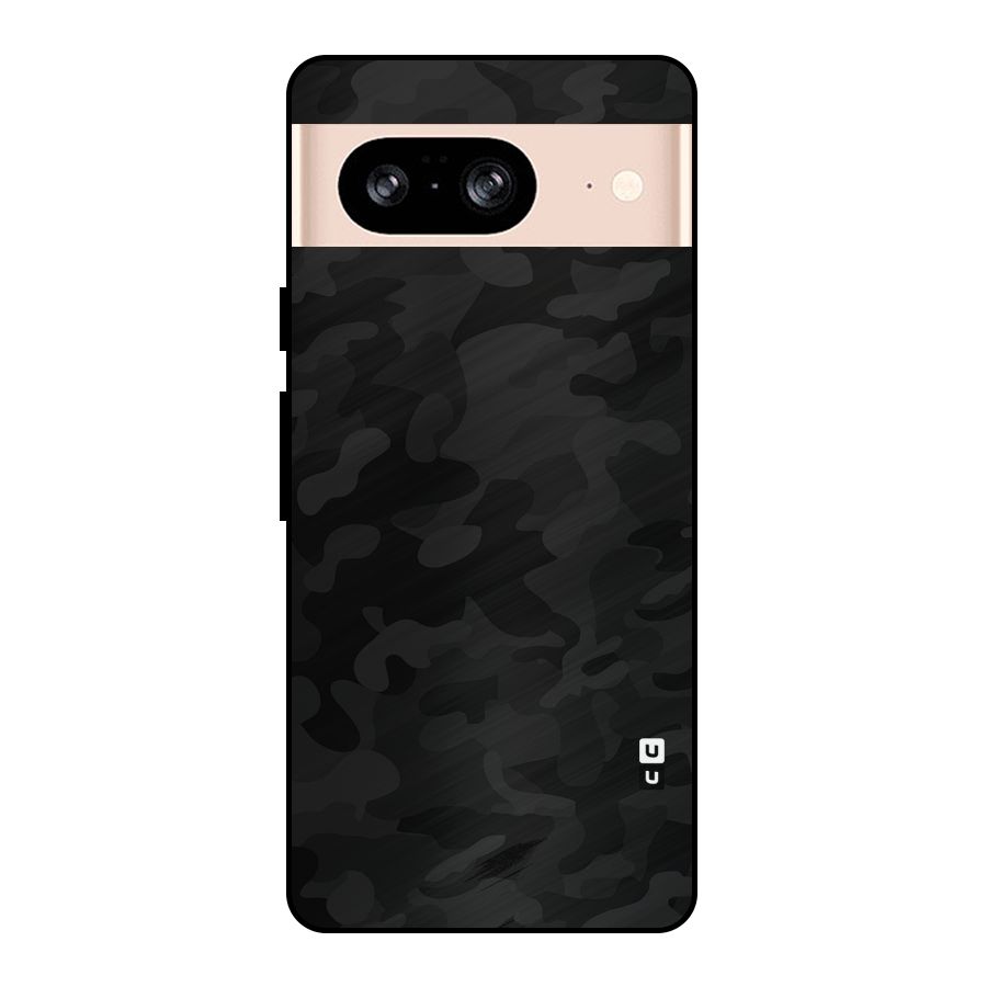 Black Camouflage Metal Back Case for Google Pixel 8