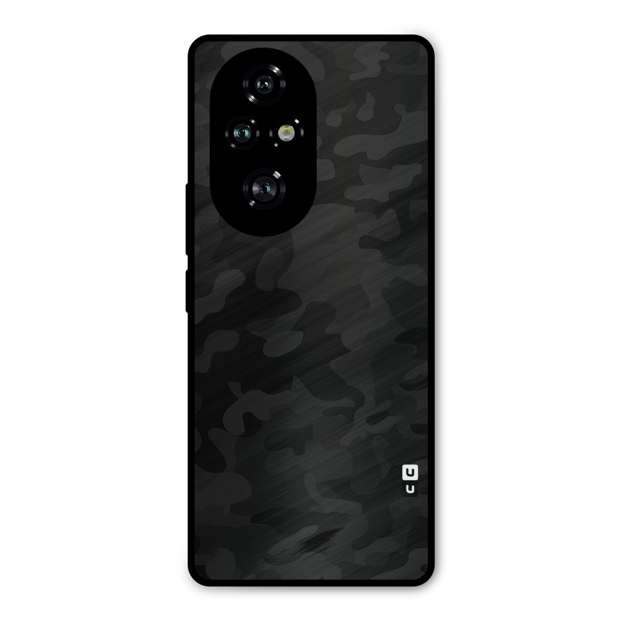Black Camouflage Metal Back Case for Honor 200 Pro