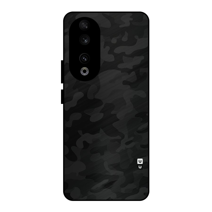 Black Camouflage Metal Back Case for Honor 90