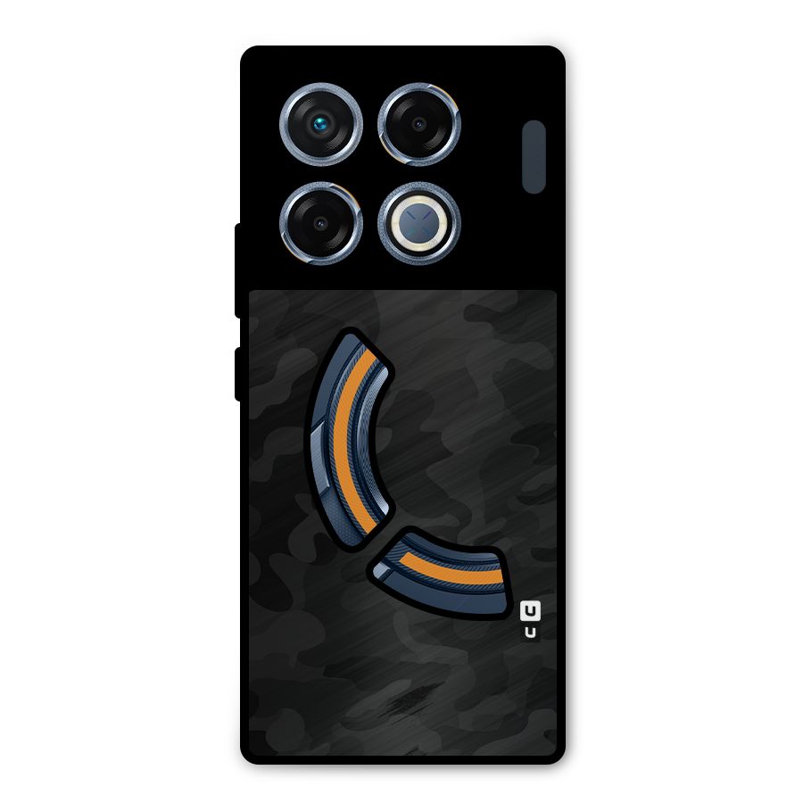 Black Camouflage Metal Back Case for Infinix GT 20 Pro