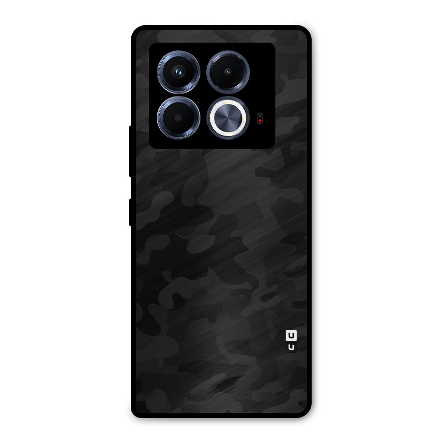 Black Camouflage Metal Back Case for Infinix Note 40 5G