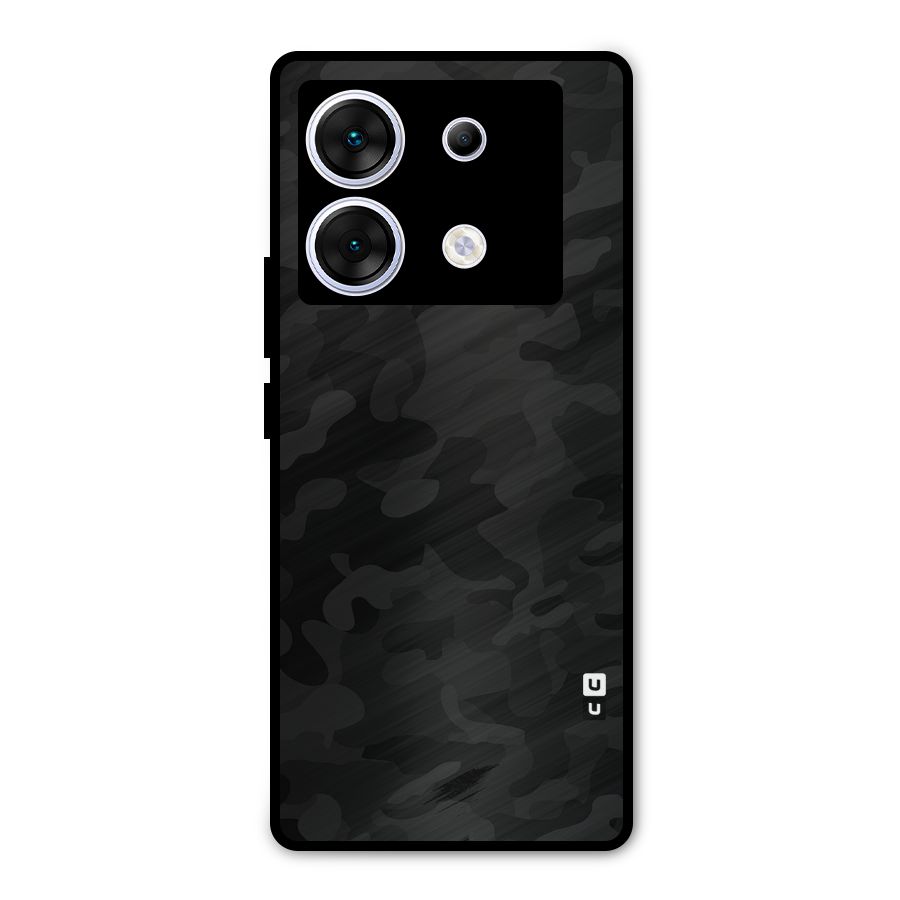 Black Camouflage Metal Back Case for Infinix Zero 30 5G