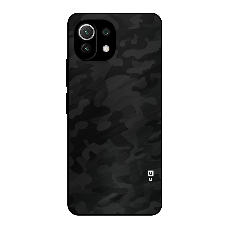 Black Camouflage Metal Back Case for Mi 11 Lite NE 5G