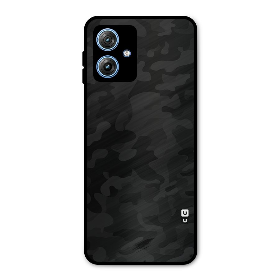 Black Camouflage Metal Back Case for Moto G54