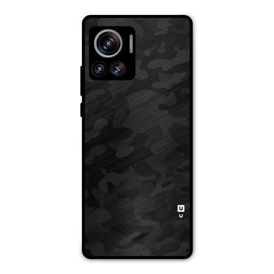 Black Camouflage Metal Back Case for Motorola Edge 30 Ultra