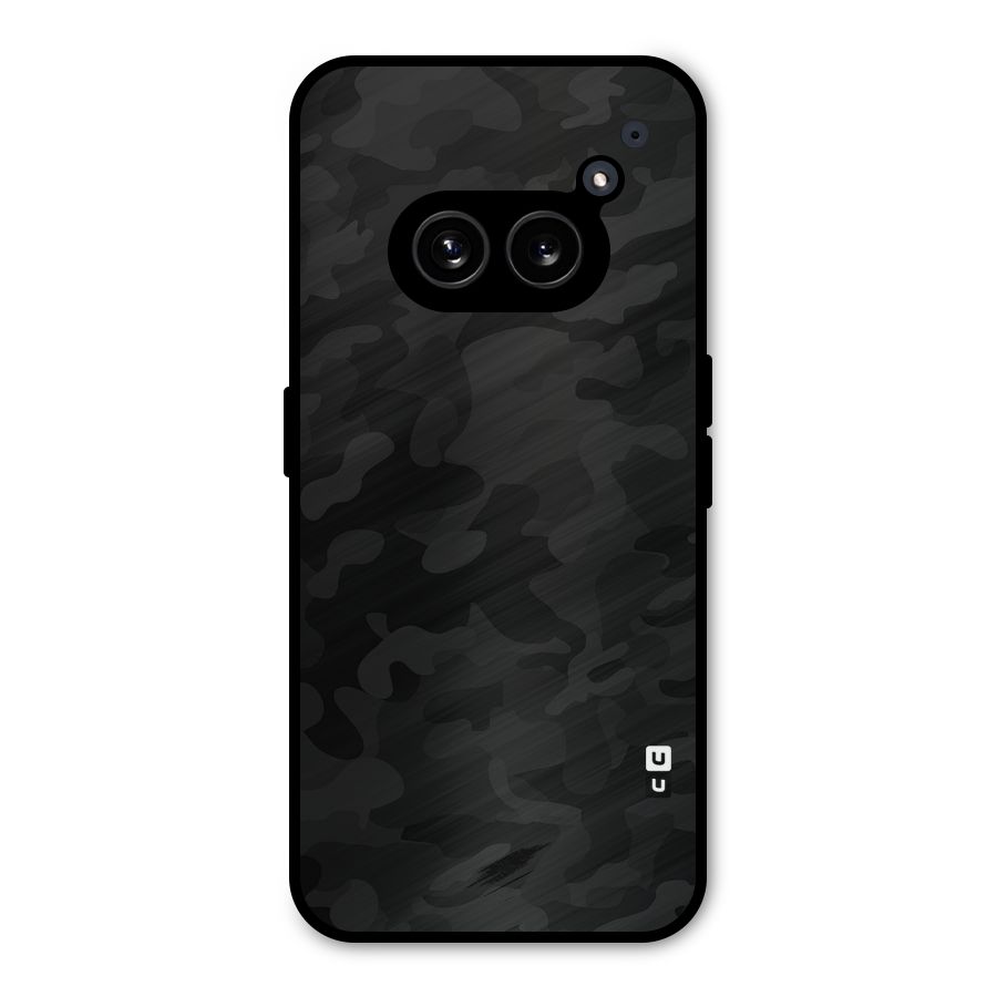 Black Camouflage Metal Back Case for Nothing Phone 2a Plus