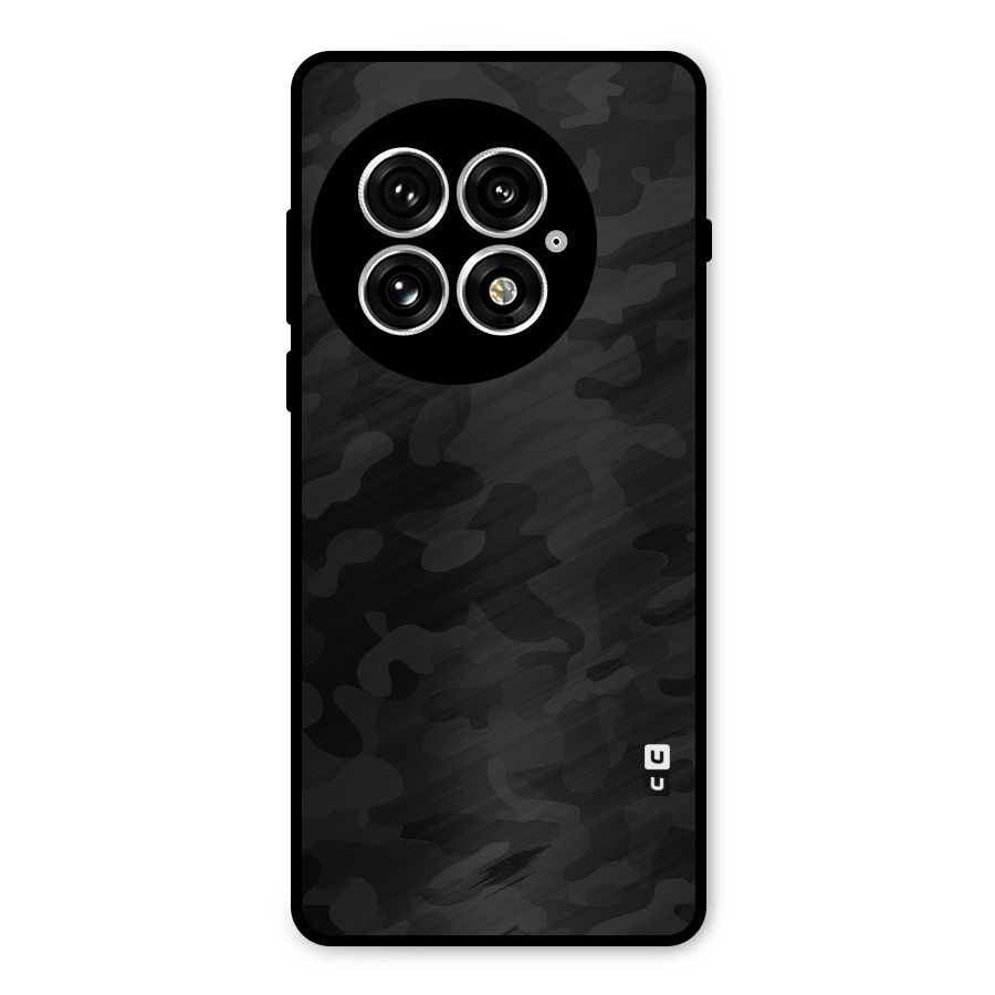 Black Camouflage Metal Back Case for OnePlus 13