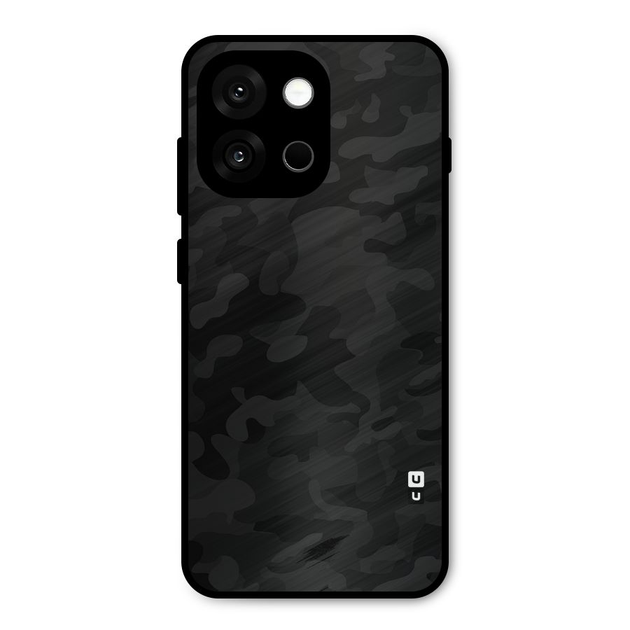 Black Camouflage Metal Back Case for OnePlus 13s