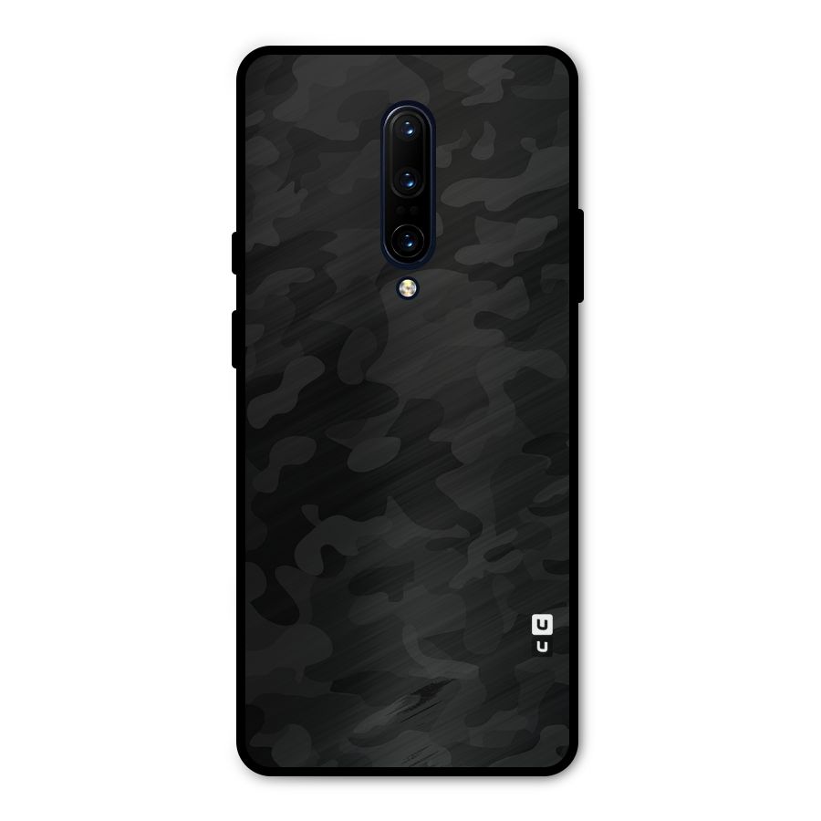 Black Camouflage Metal Back Case for OnePlus 7 Pro