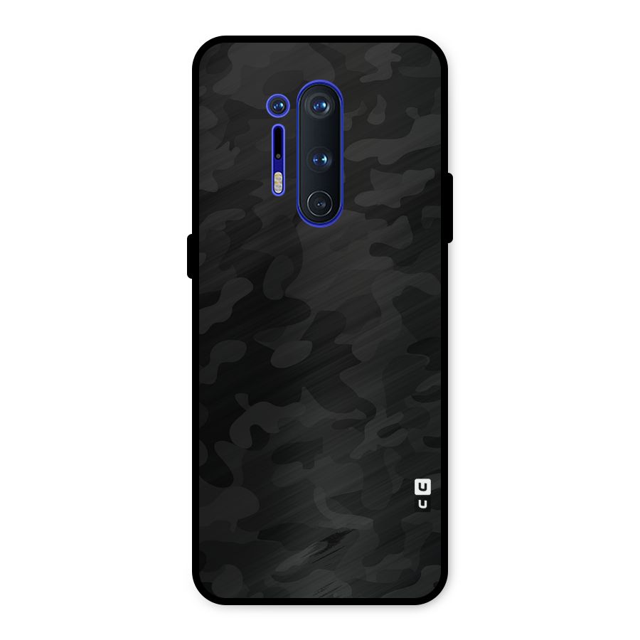Black Camouflage Metal Back Case for OnePlus 8 Pro
