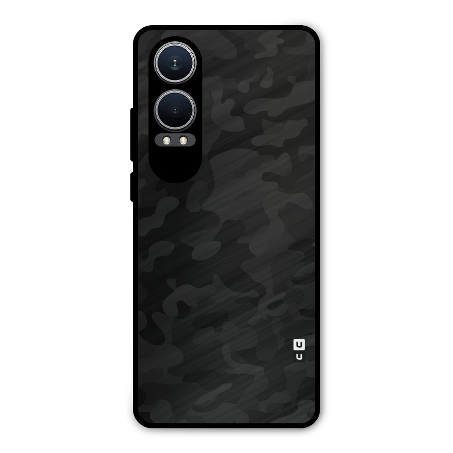 Black Camouflage Metal Back Case for OnePlus Nord CE4 Lite
