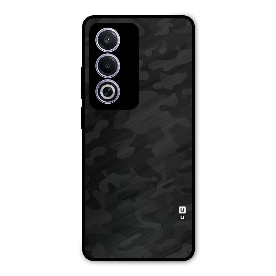 Black Camouflage Metal Back Case for Oppo A3 Pro