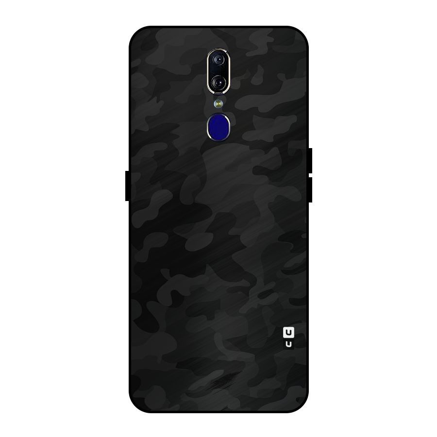 Black Camouflage Metal Back Case for Oppo F11