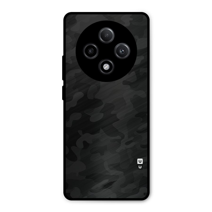 Black Camouflage Metal Back Case for Oppo F27 Pro Plus