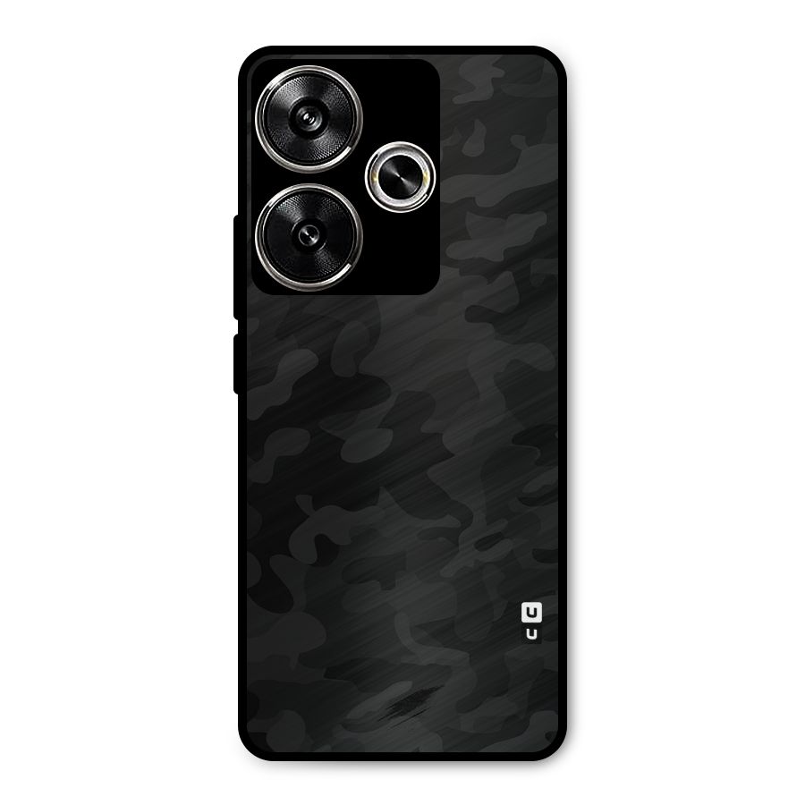 Black Camouflage Metal Back Case for Poco F6